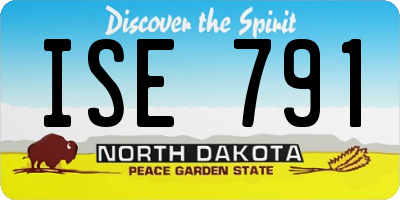 ND license plate ISE791