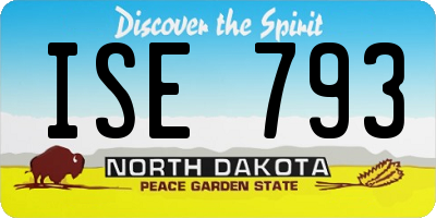 ND license plate ISE793