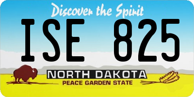 ND license plate ISE825
