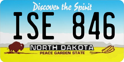 ND license plate ISE846