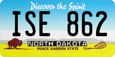 ND license plate ISE862