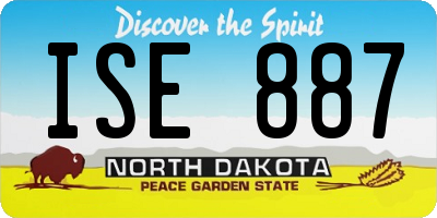 ND license plate ISE887