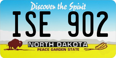 ND license plate ISE902