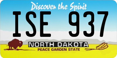 ND license plate ISE937
