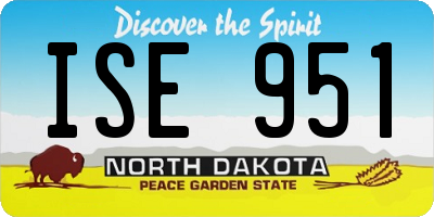 ND license plate ISE951