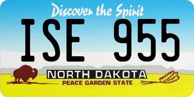 ND license plate ISE955