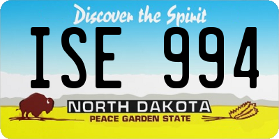 ND license plate ISE994