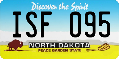 ND license plate ISF095
