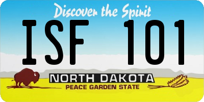 ND license plate ISF101