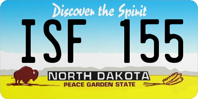 ND license plate ISF155