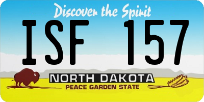 ND license plate ISF157