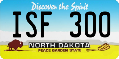 ND license plate ISF300