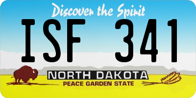 ND license plate ISF341