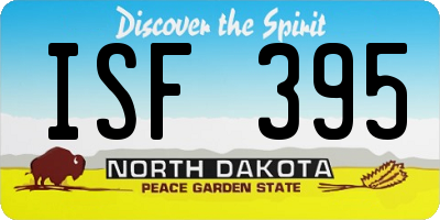 ND license plate ISF395