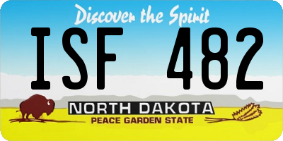 ND license plate ISF482