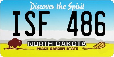 ND license plate ISF486