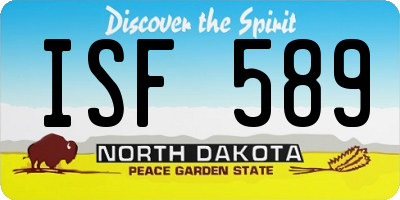 ND license plate ISF589