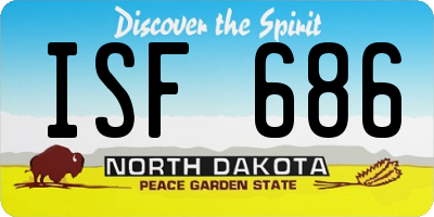 ND license plate ISF686