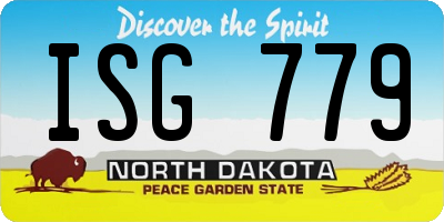 ND license plate ISG779
