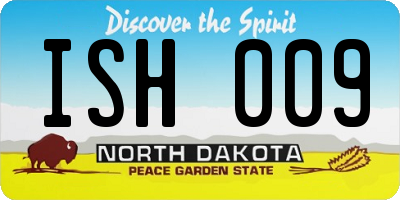 ND license plate ISH009