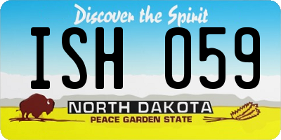 ND license plate ISH059