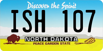 ND license plate ISH107