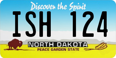 ND license plate ISH124