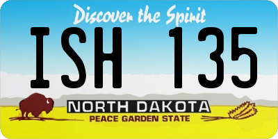 ND license plate ISH135