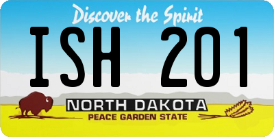 ND license plate ISH201