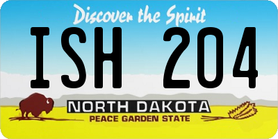 ND license plate ISH204
