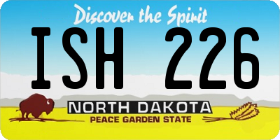 ND license plate ISH226