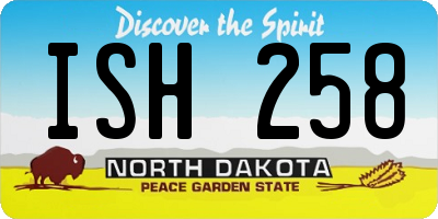 ND license plate ISH258