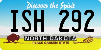 ND license plate ISH292