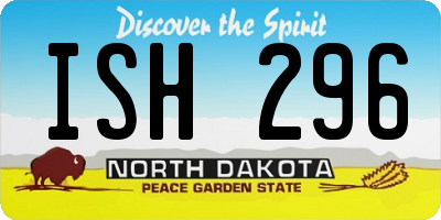 ND license plate ISH296
