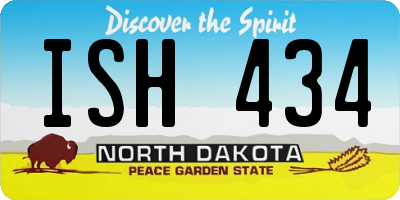 ND license plate ISH434