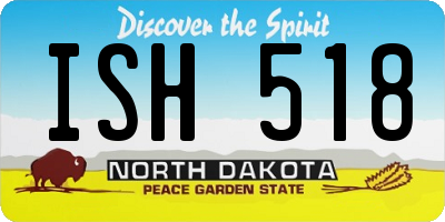ND license plate ISH518