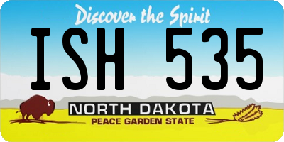 ND license plate ISH535