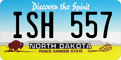ND license plate ISH557