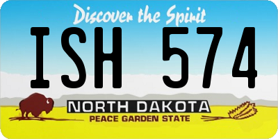 ND license plate ISH574