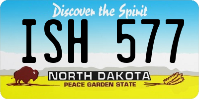 ND license plate ISH577
