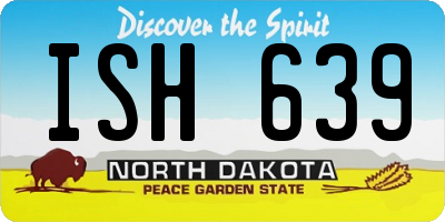ND license plate ISH639