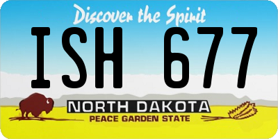 ND license plate ISH677