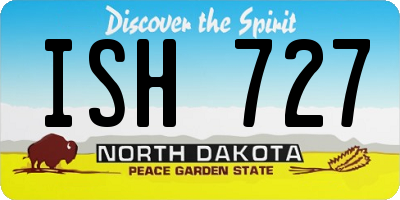 ND license plate ISH727