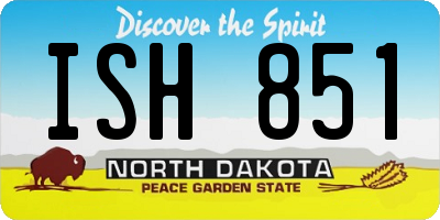 ND license plate ISH851