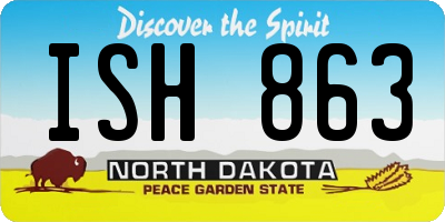 ND license plate ISH863