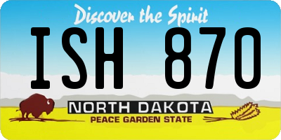 ND license plate ISH870