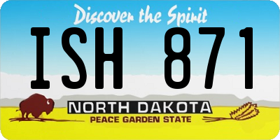 ND license plate ISH871