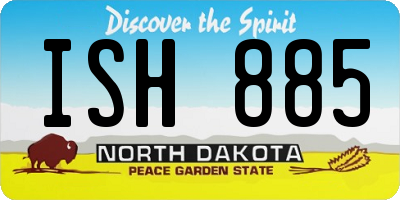 ND license plate ISH885
