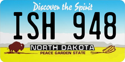 ND license plate ISH948
