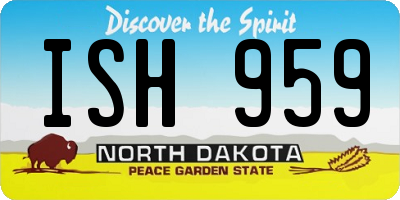 ND license plate ISH959